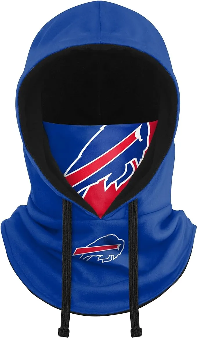 FOCO NFL Team Logo Drawstring Hooded Gaiter