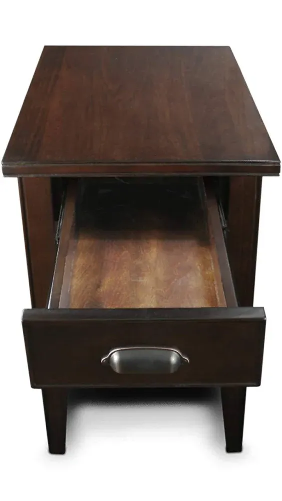 Leick Furniture Laurent Wood End Table in Chocolate Cherry