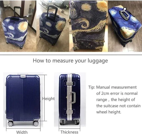 TRAVEL KIN Thickened Luggage Cover L(25&#034;-28&#034;lugga<wbr/>ge), Starry Night 