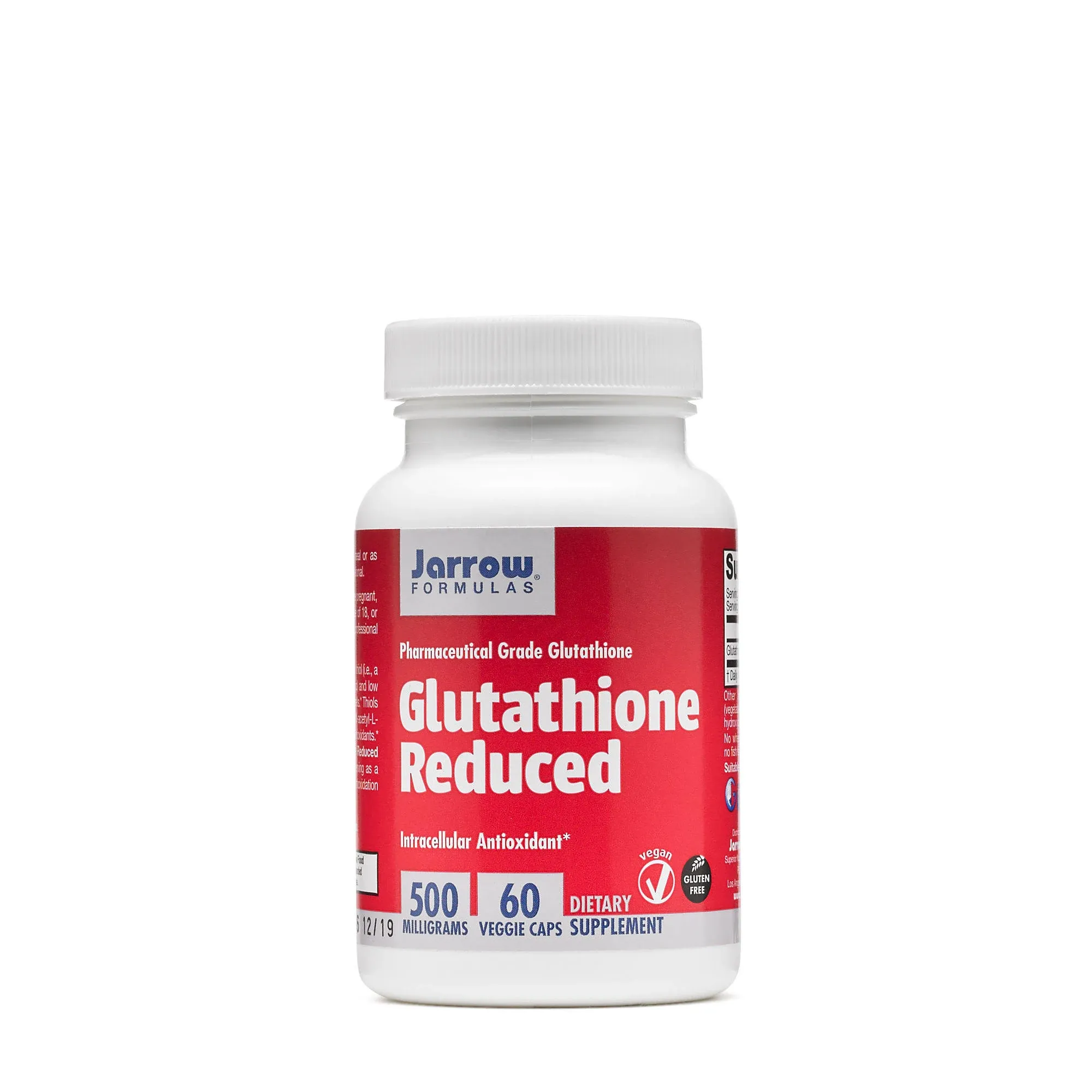 Jarrow Formulas Reduced Glutathione, 500 mg, Capsules - 60 count