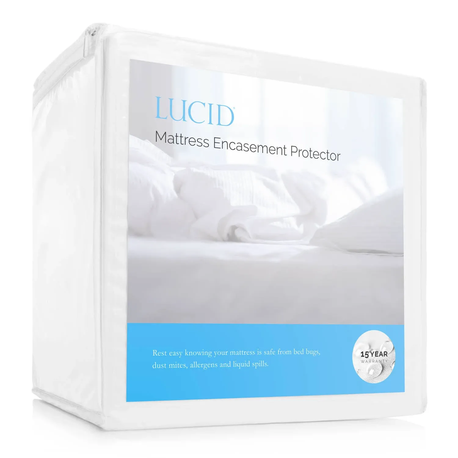 Lucid Encasement Mattress Protector, Full