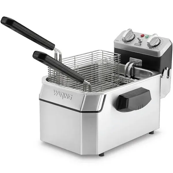 Waring Commercial WDF1000 Electric Deep Fryer, 120V, 10 lb