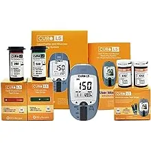 All in One Curo Home Blood Cholesterol Test Kit (L5 Device + 10 Total Cholesterol Strips + 10 Triglycerides Strips + 50 Glucose Strips Included)