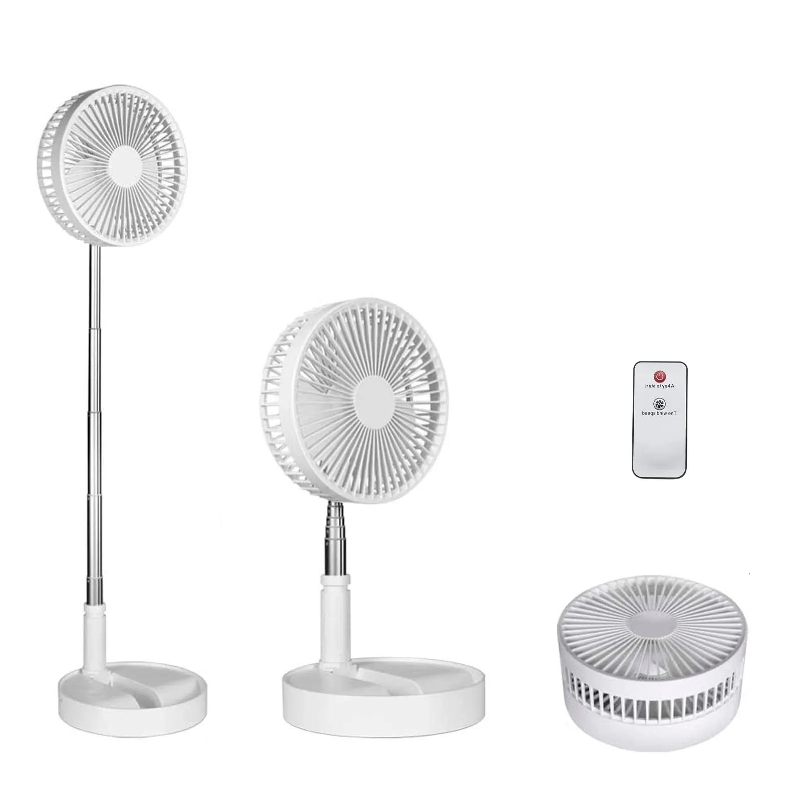 Portable Desk Fan,Foldable Pedestal Stand Floor Fan with Remote Controller Adjus