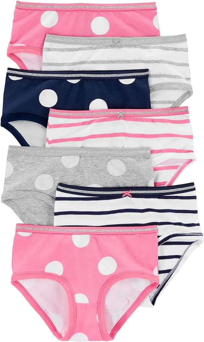 Carter's 7-Pack Stretch Cotton Underwear 10-12 Multi