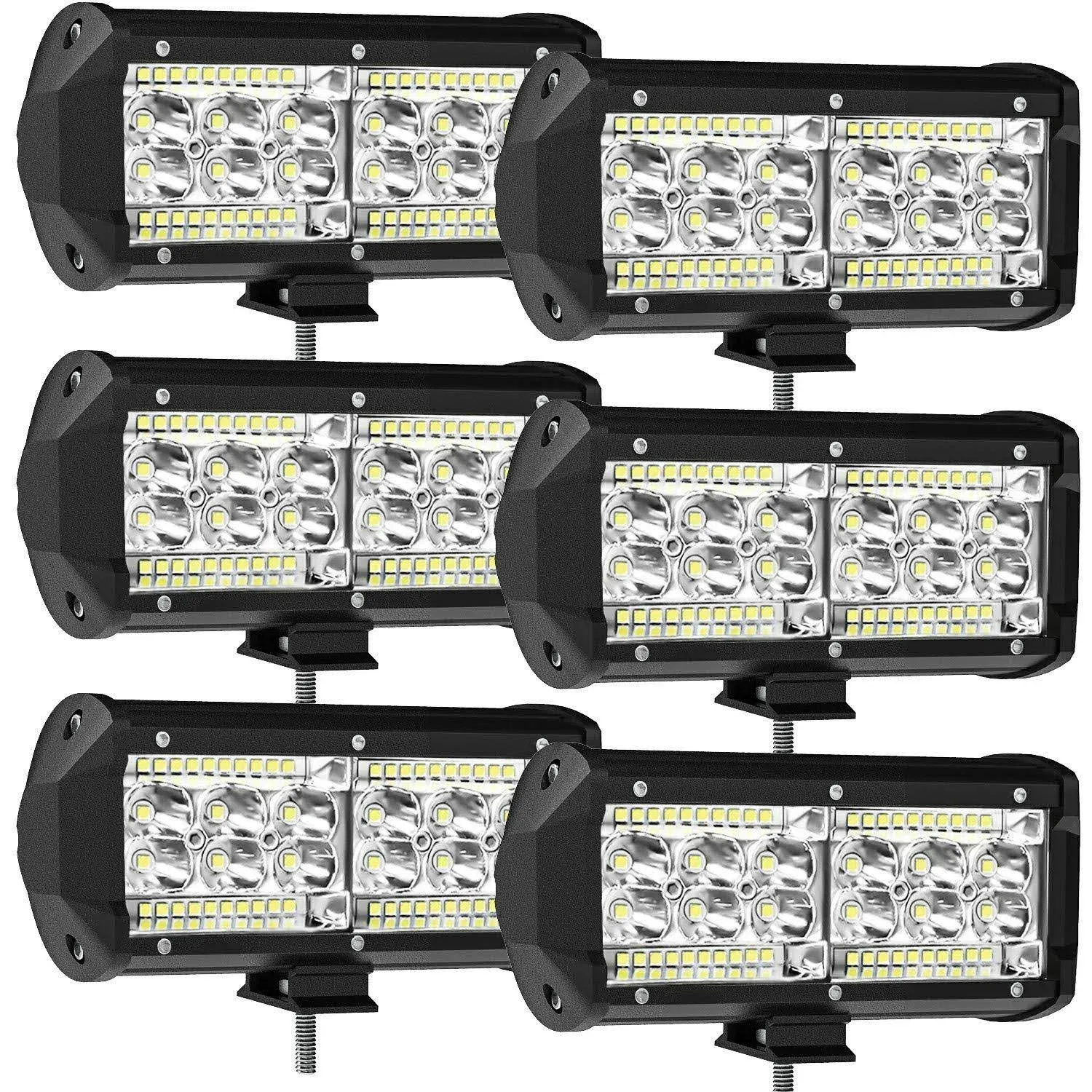 7 inch LED Light Bar,240W 24000LM LED Lights for Tractors, Work Black