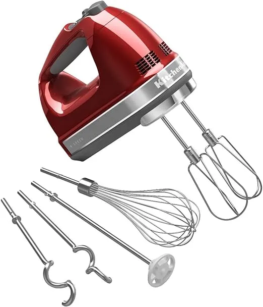 KitchenAid 9 Speed Hand Mixer - Empire Red