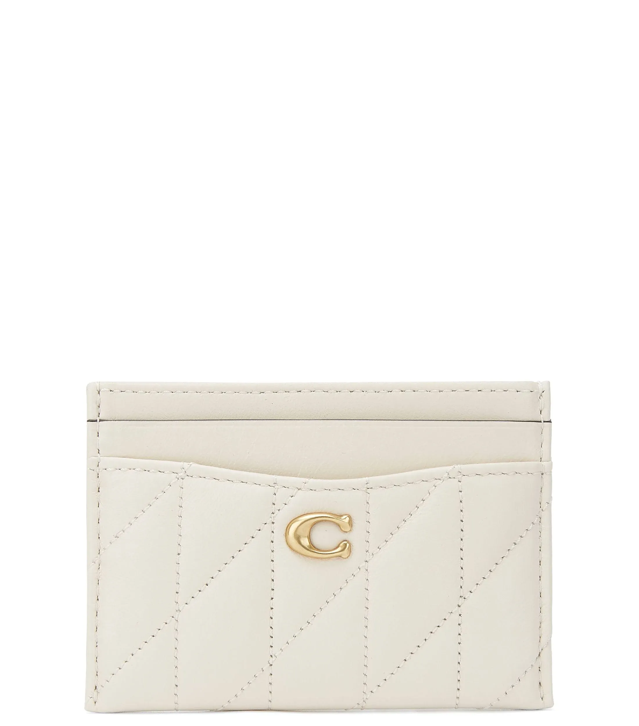 Coach Quilted Pillow Leather Essential Card Case, Chalk