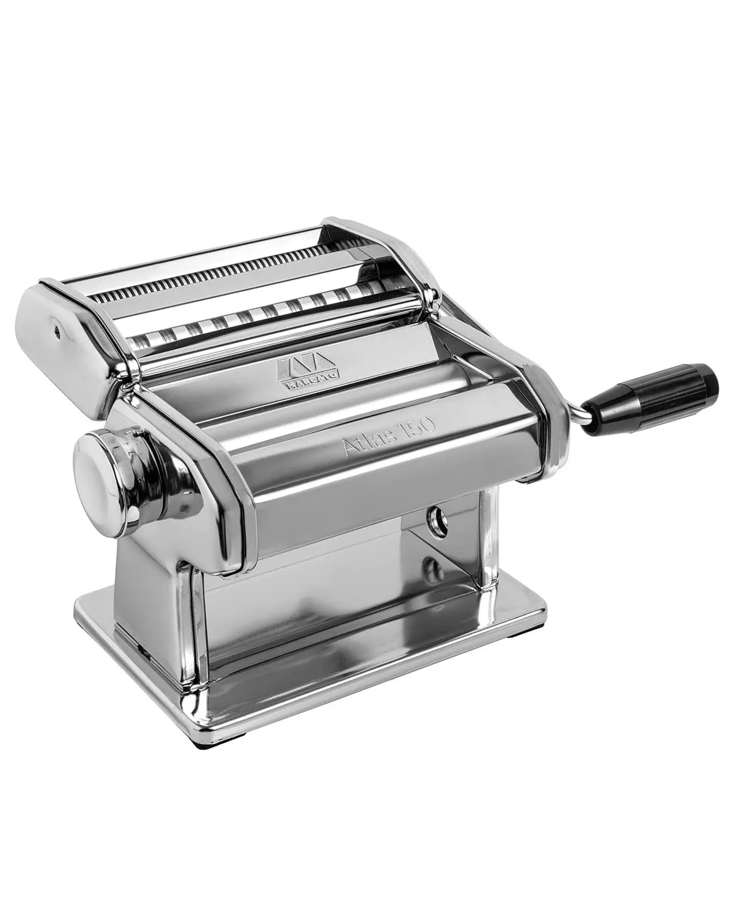 Marcato Atlas 150 Pasta Machine, Made in Italy, Gold, Includes Cutter, Hand Crank, and Instructions 