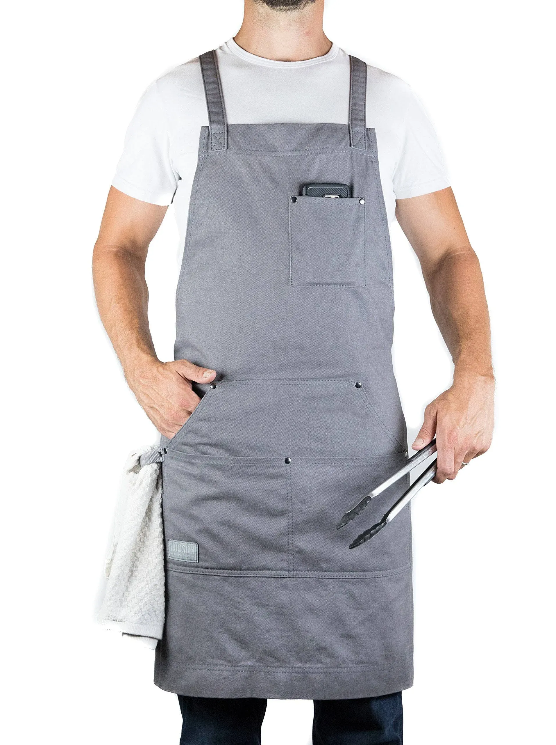 Stylish Denim Artisan Apron with Multi-Purpose Utility - Craftsmanship Essential