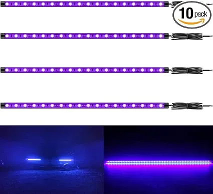 Vbakor 12V Marine Boat Ultra Violet UV Black Light LED Lights Strip