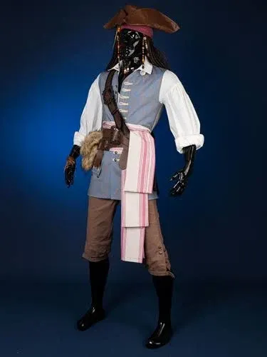 Ready to Ship Pirates of The Caribbean Captain Jack Sparrow Cosplay Costume mp004995