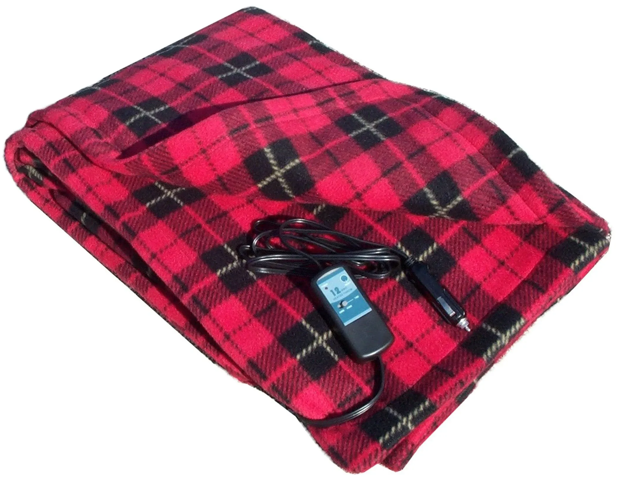 Car Cozy - Heated Travel Blanket - Red Plaid