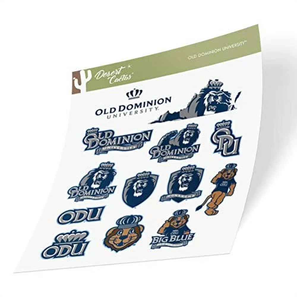 Old Dominion University ODU Monarchs Sticker (Type 2 Sheet)