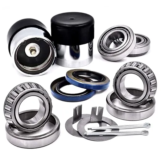 HD Switch (2) Trailer Wheel Hub Bearing Kits: 1" Inch L44643 / L44610 Straight Axle Spindle w/1.25" 12192TB Seal - Bearing Protectors Included! Sport Utility Cargo, ATV Camping Pop-Up Boat Jet Ski