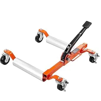 VEVOR Wheel Dolly 1 Piece Wheel Dolly Car Skate Heavy Duty Vehicle Positioning with Ratcheting Foot Pedal