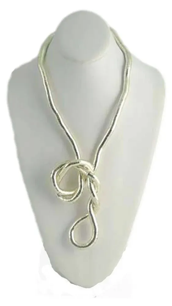 Silver Snake Bendable Necklace