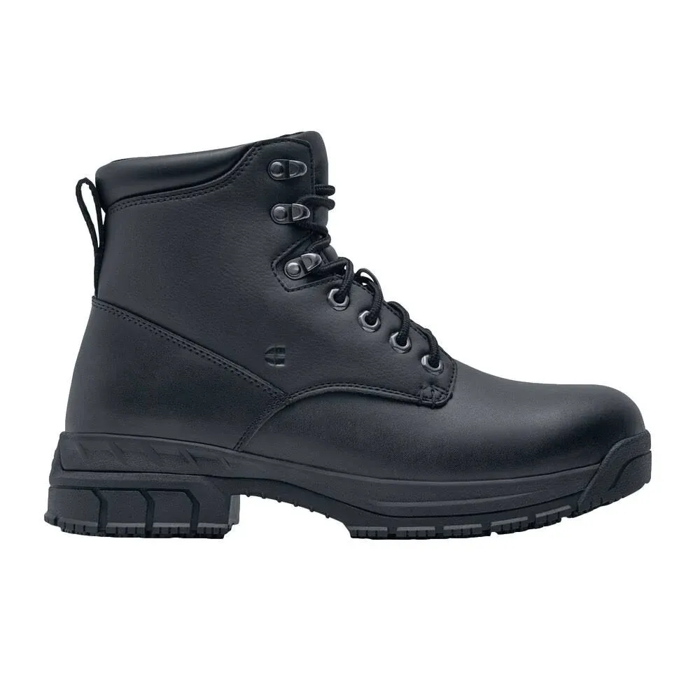 Shoes For Crews 77280W Rowan Men's Size 15 Wide Width Black Water-Resistant Steel Toe Non-Slip Work Boot