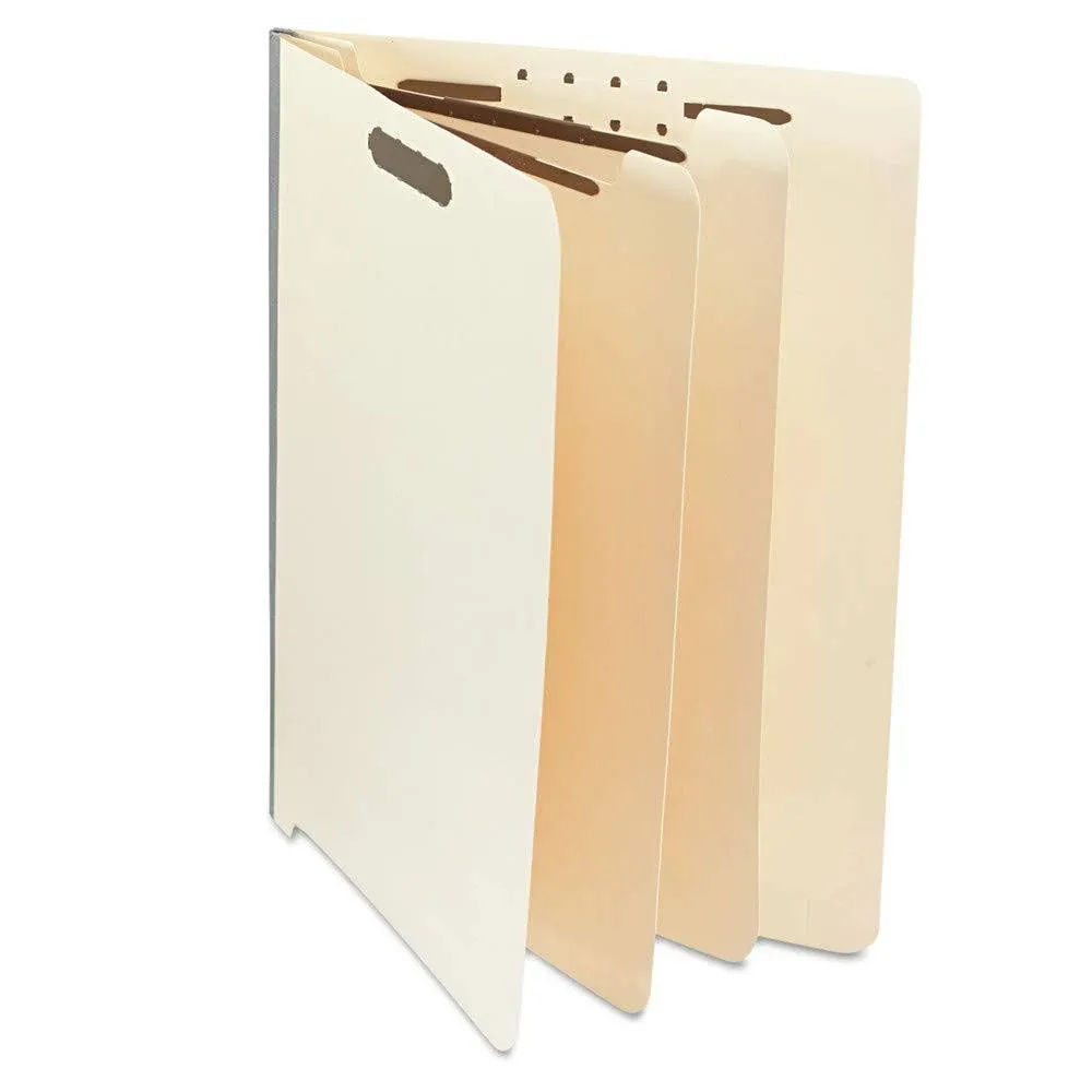 Universal Six-Section Manila End Tab Classification Folders, 2 Dividers, Letter size, Manila, 10/Box (16150)