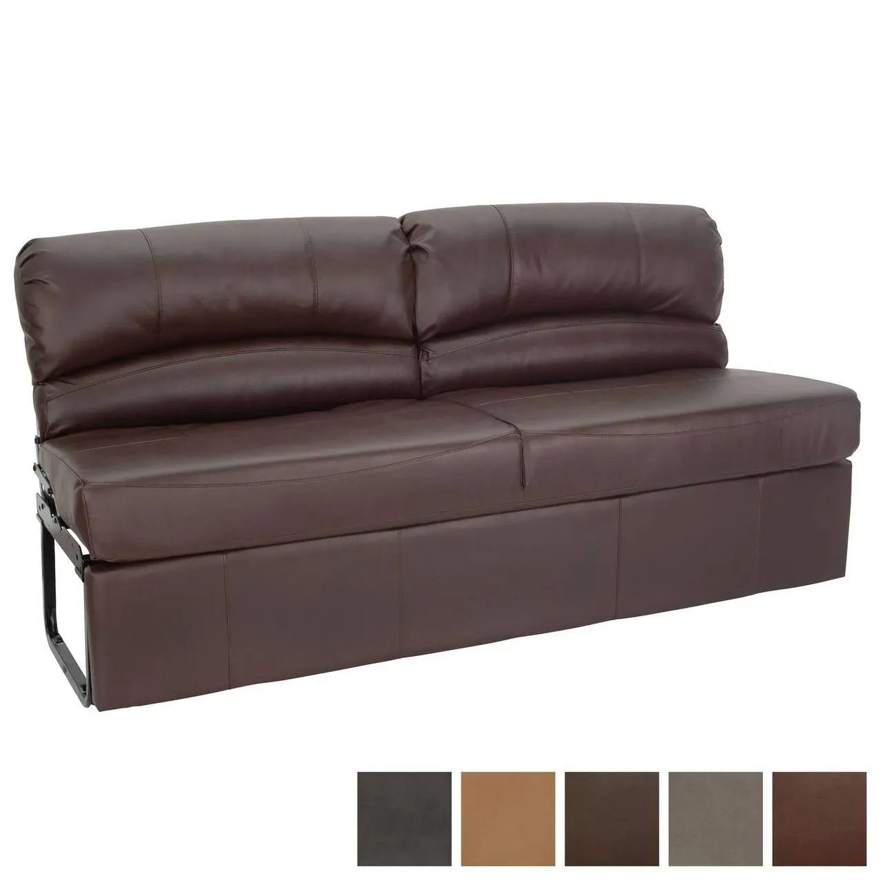 RecPro Charles RV Jackknife Sofa | Love Seat | Sleeper Sofa | Length Options 62", 68", 72" (68 Inch, Mahogany)