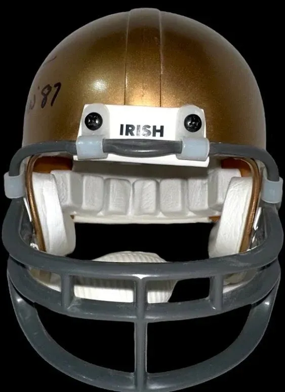 Riddell TIM BROWN AUTOGRAPHED NOTRE DAME FIGHTING IRISH MINI HELMET CERTIFIED ...