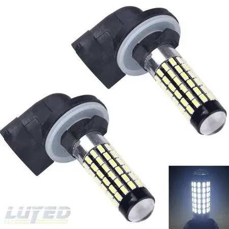 LUYED 2 X 900 Lumens Super Bright 3014 78-EX Chipsets 881 Led Bulbs with Projector for Fog Lights,Xenon White