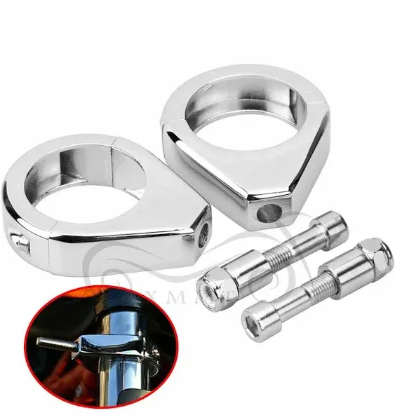 Fork Clamp Turn signal Clamps for Harley Softail Mount Bracket 39mm Fork Chrome