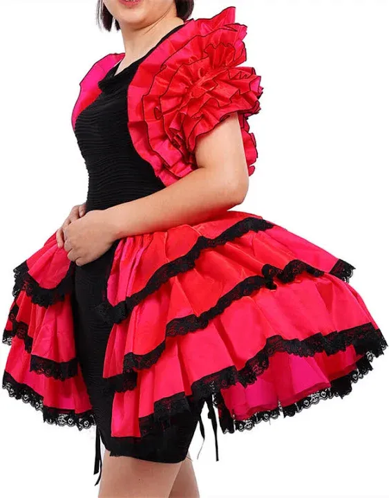 Victorian Women Ruffles Corset Crop Bustle Skirt for Halloween Carnival Costumes  | eBay