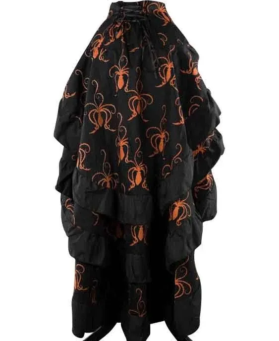 Octopus Print Layered Bustle Skirt, Size: Small/Medium | Cotton by Medieval ...