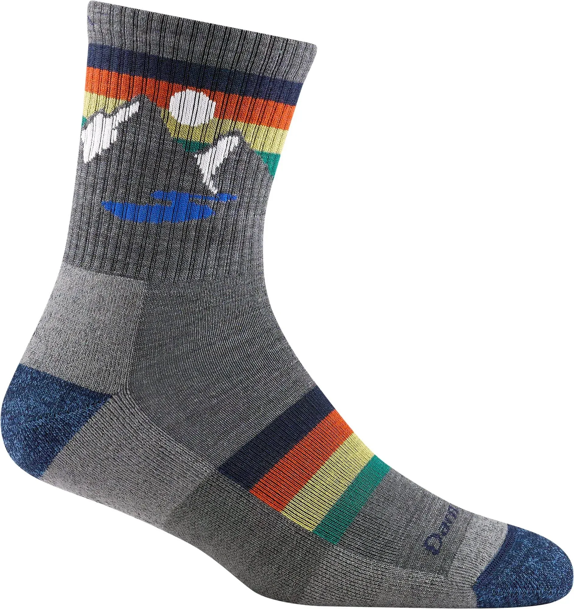 Darn Tough Sunset Ridge Jr. Micro Crew Lightweight Sock, Gray, Large