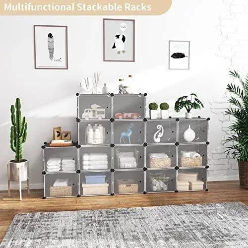 Wexcise Portable Shoe Rack Organizer With Door 96 Pairs Shoe Storage