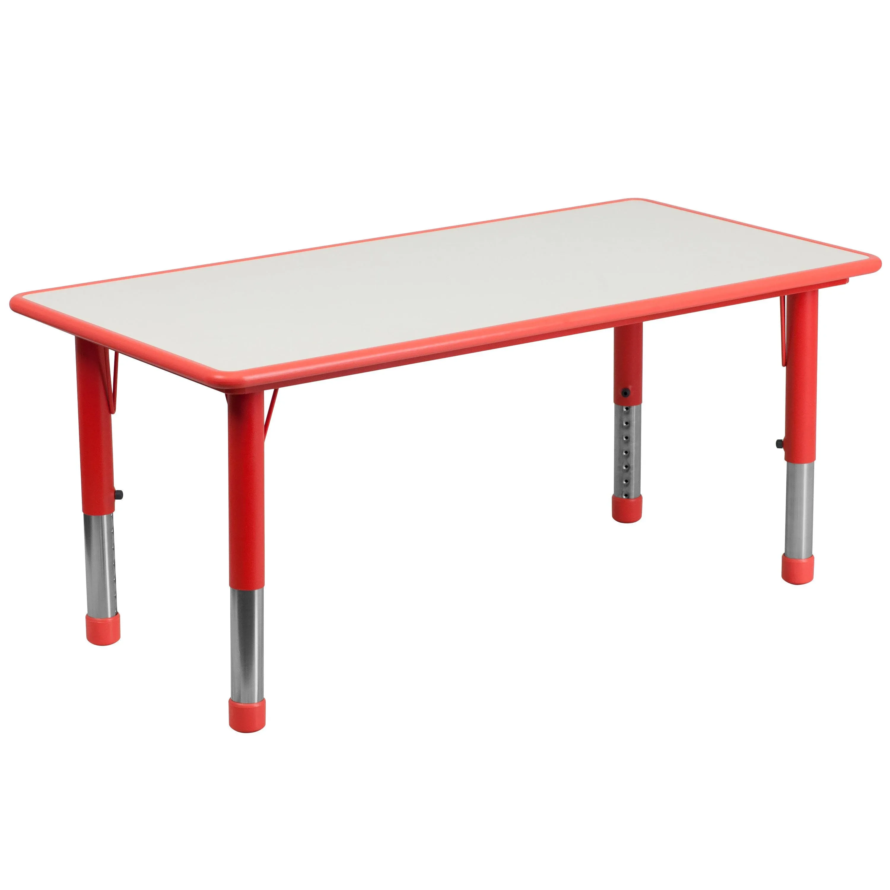 Height Adjustable Rectangular Plastic Activity Table - Blue&Grey