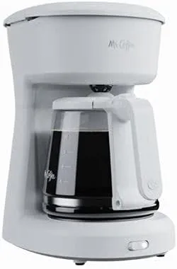 Mr. Coffee 2134286 ® 5-Cup Mini Brew Switch Coffee Maker, White