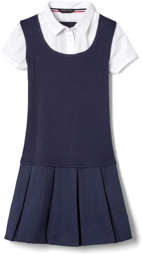 French Toast Girls' Pleat 2-fer Dress 