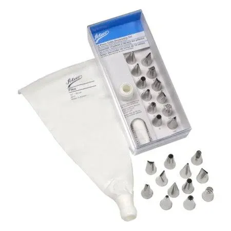 Ateco Cake Decorating Set, 14 Pieces, Silver