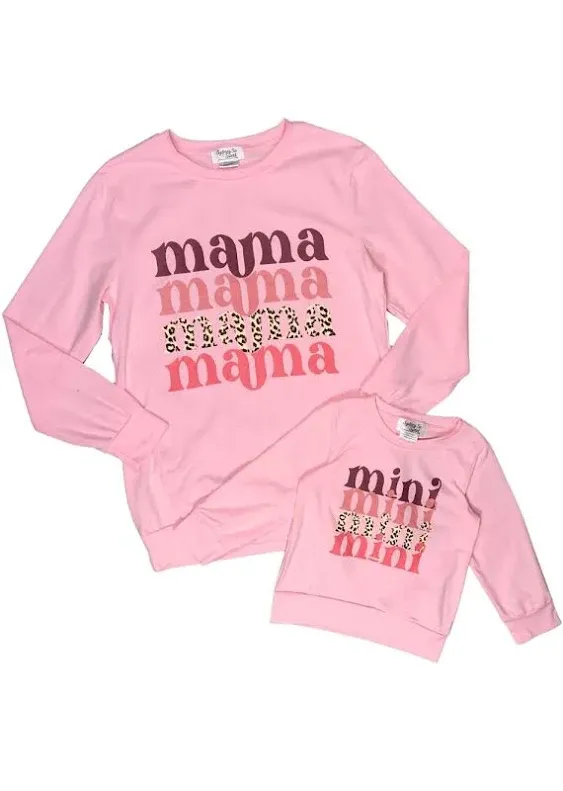 Mommy and Me - Mama & Mini Pink Cheetah Matching Tops