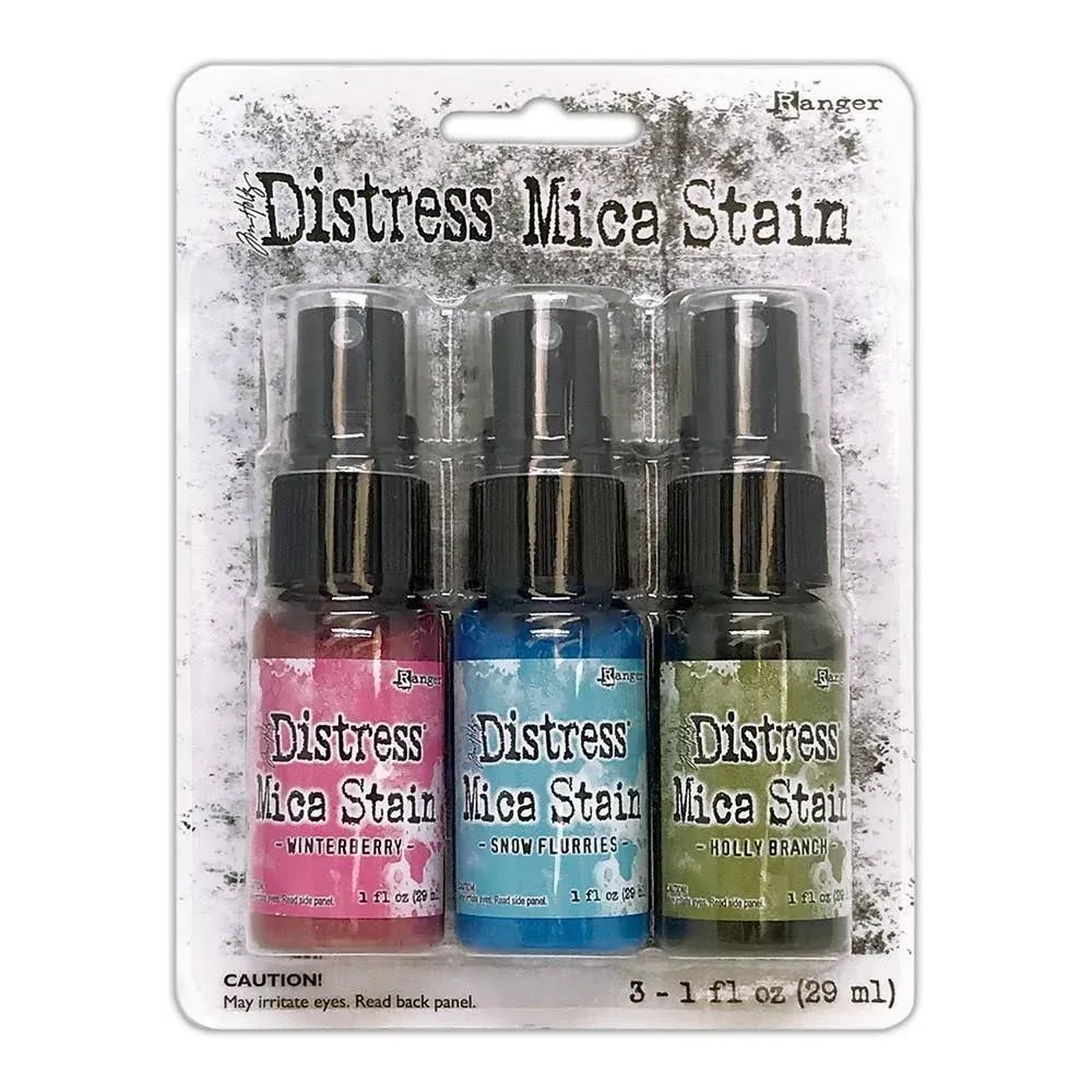 Ranger Ink Pads and Refills Distress Holiday Mica Stain Set, Multi, One Size