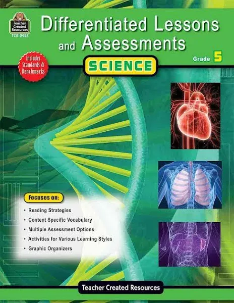 Teacher Created Resources Differentiated Lessons and Assessments Science Grade 5 224 Pages