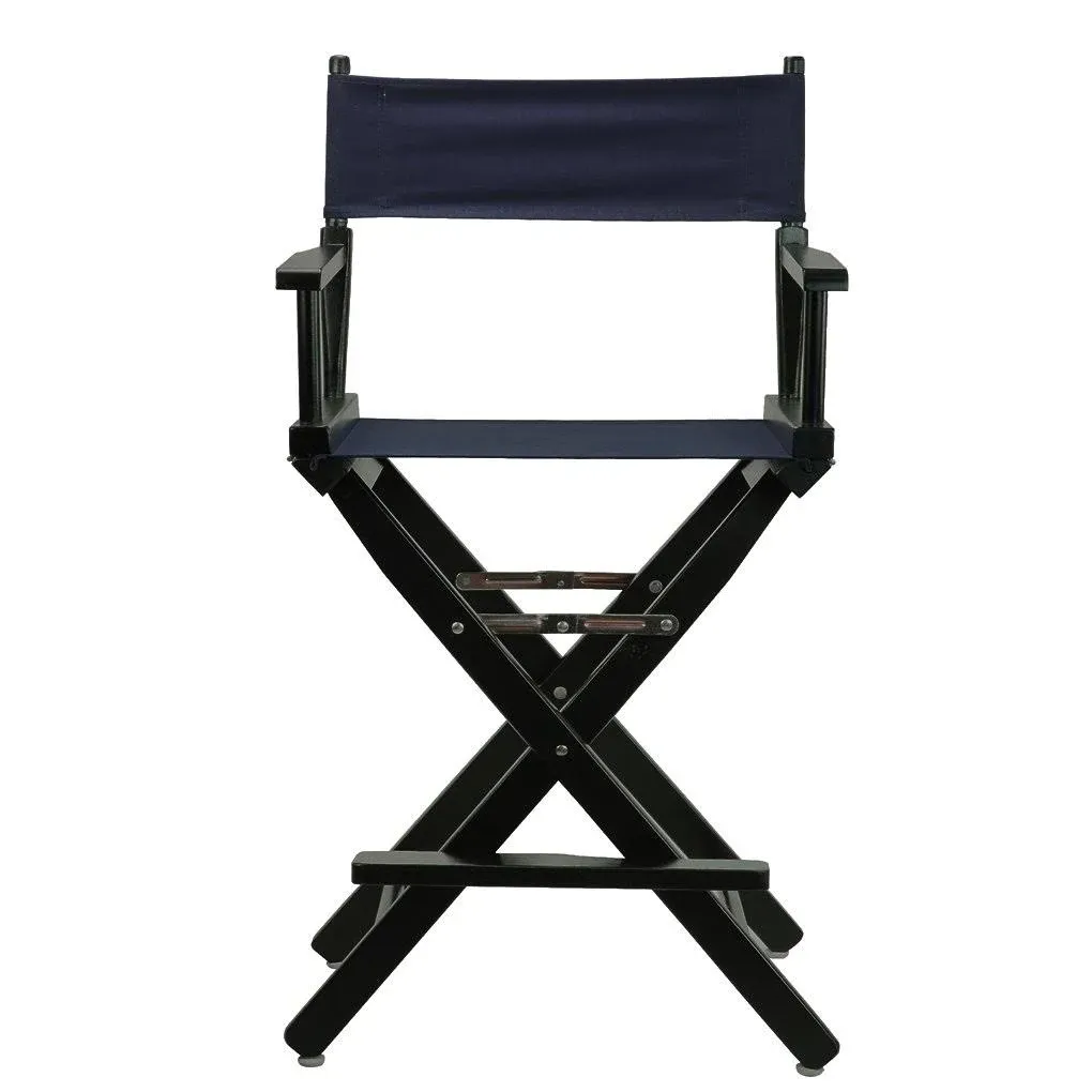 Casual Home 24" Director's Chair Black Frame, Navy Blue Canvas