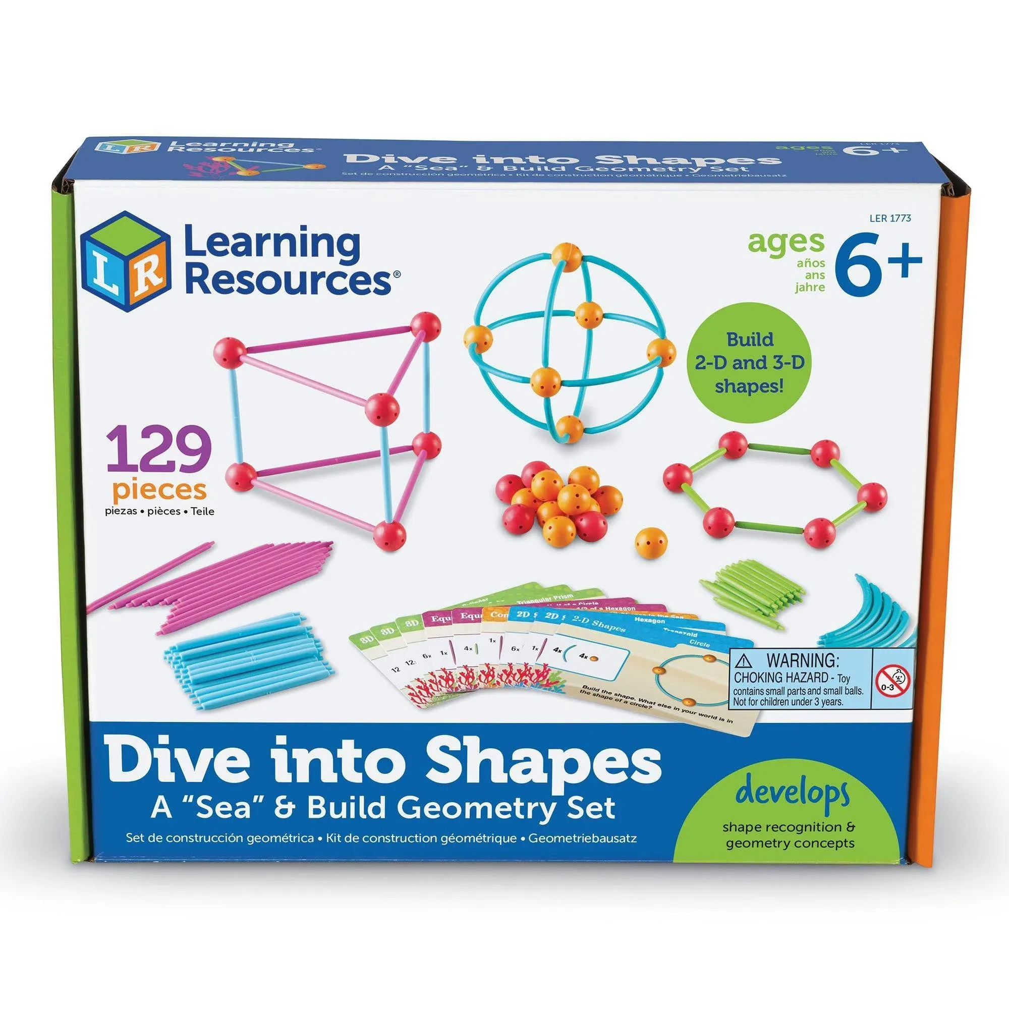 Learning Resources Dive Into Shapes Sea & Build Geometry Set