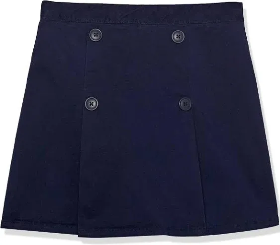 Girls Uniform Stretch Button Skort - Blue