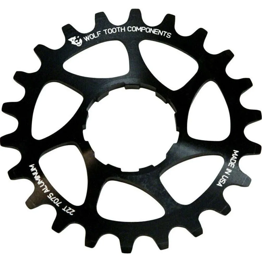 Wolf Tooth Single Speed Aluminum Cog - 20t, Compatible with 3/32" Chains, Blue