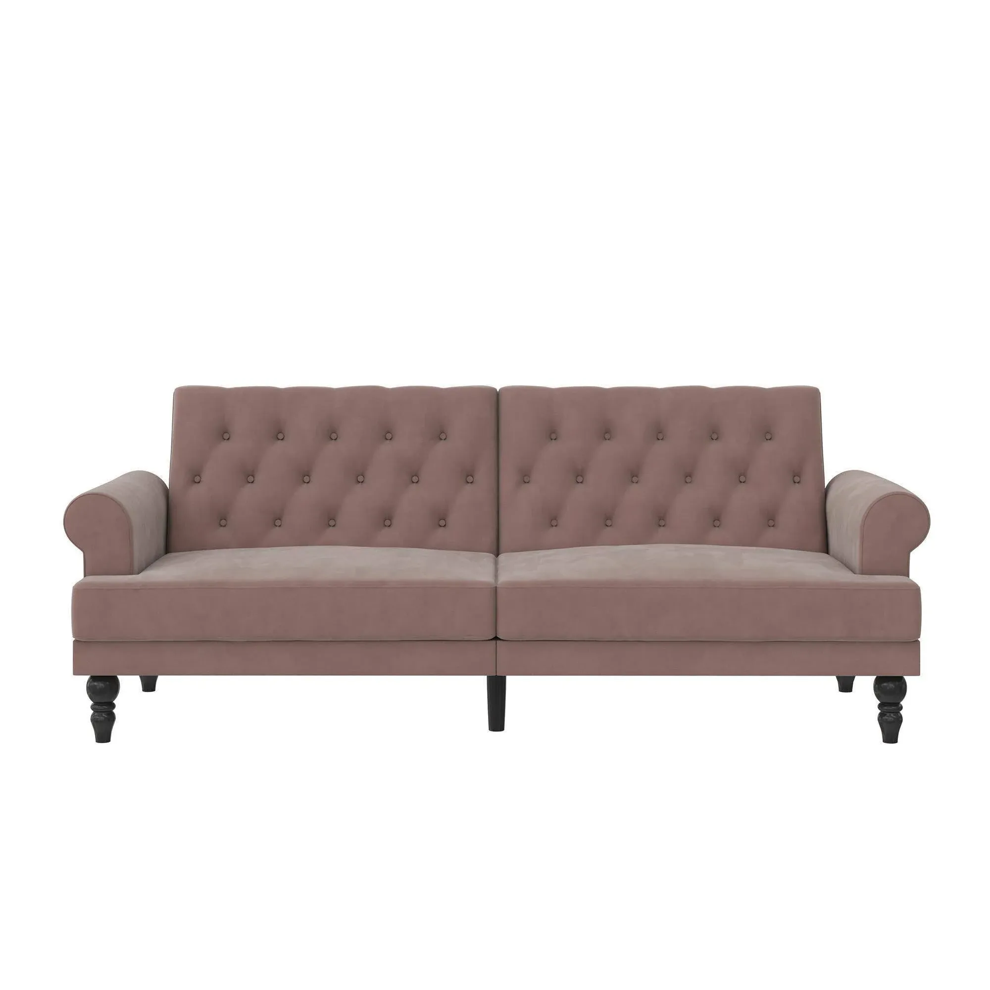 Novogratz Cassidy Upholstered Futon, Blush Velvet