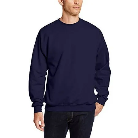 Hanes Men's EcoSmart Fleece Sweatshirt, Cotton-Blend Pullover, Crewneck Sweatshirt for Men (1 or 2 pack)