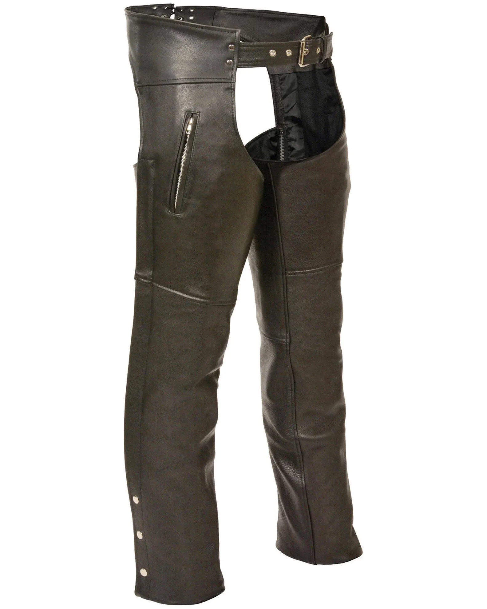 Milwaukee Leather Men's Black Zippered Thigh Pocket Chaps