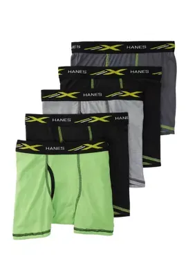 Hanes Boys Set Of 5 Boxer Briefs