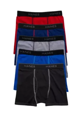 Hanes Boys Set Of 5 Boxer Briefs