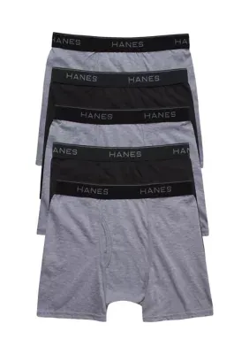 Hanes Boys Set Of 5 Boxer Briefs