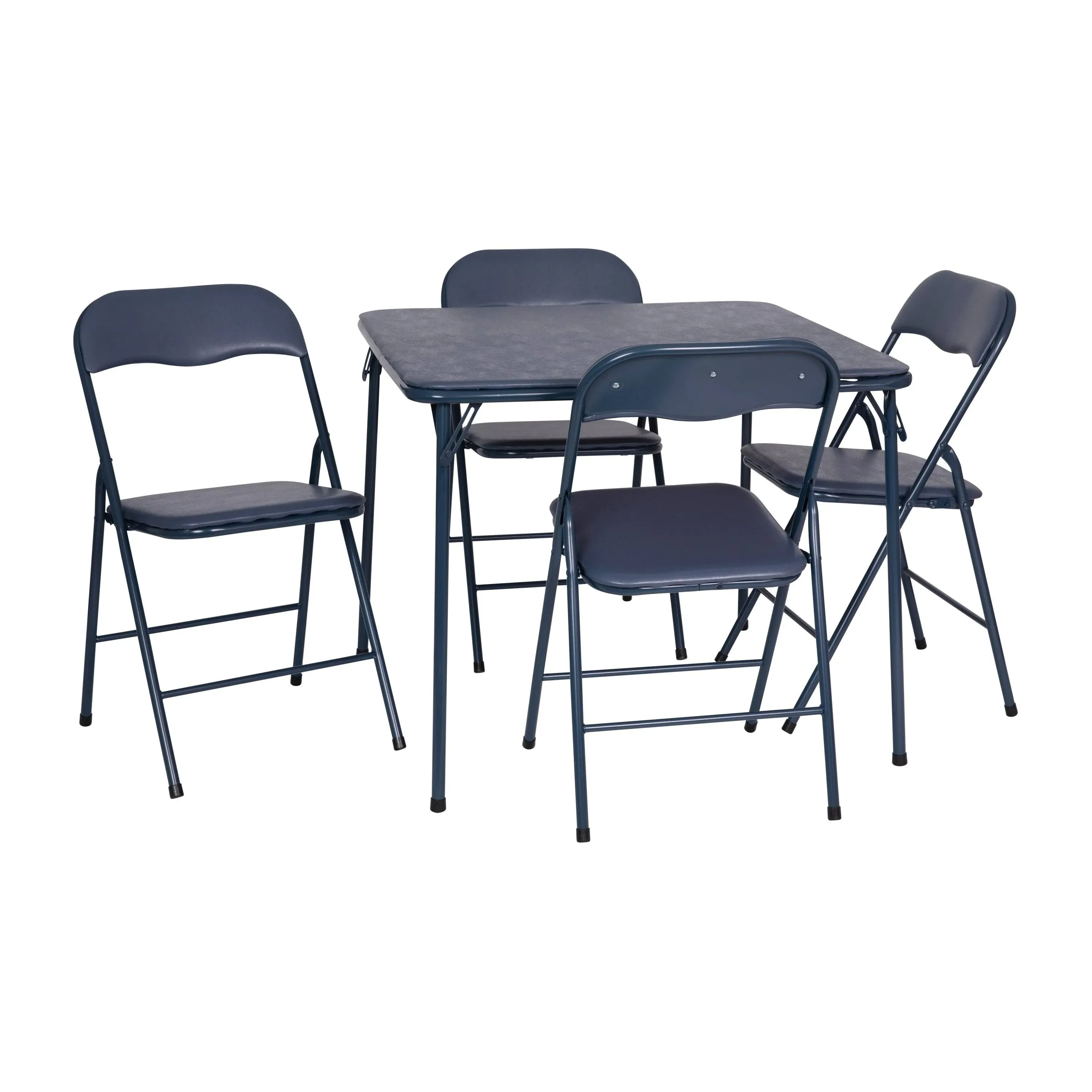 Flash Furniture JB-1-GG Folding Card Table And Chair Set Includes (1) 33-1/2&quot;W X 33-1/2&quot;D X 27-3/4&quot;H Folding Table &amp; (4)