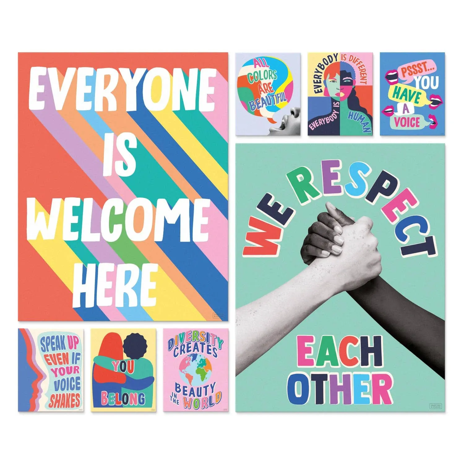 S&amp;O Set of 8 Diversity Posters for Classroom - Classroom Posters Diversity 